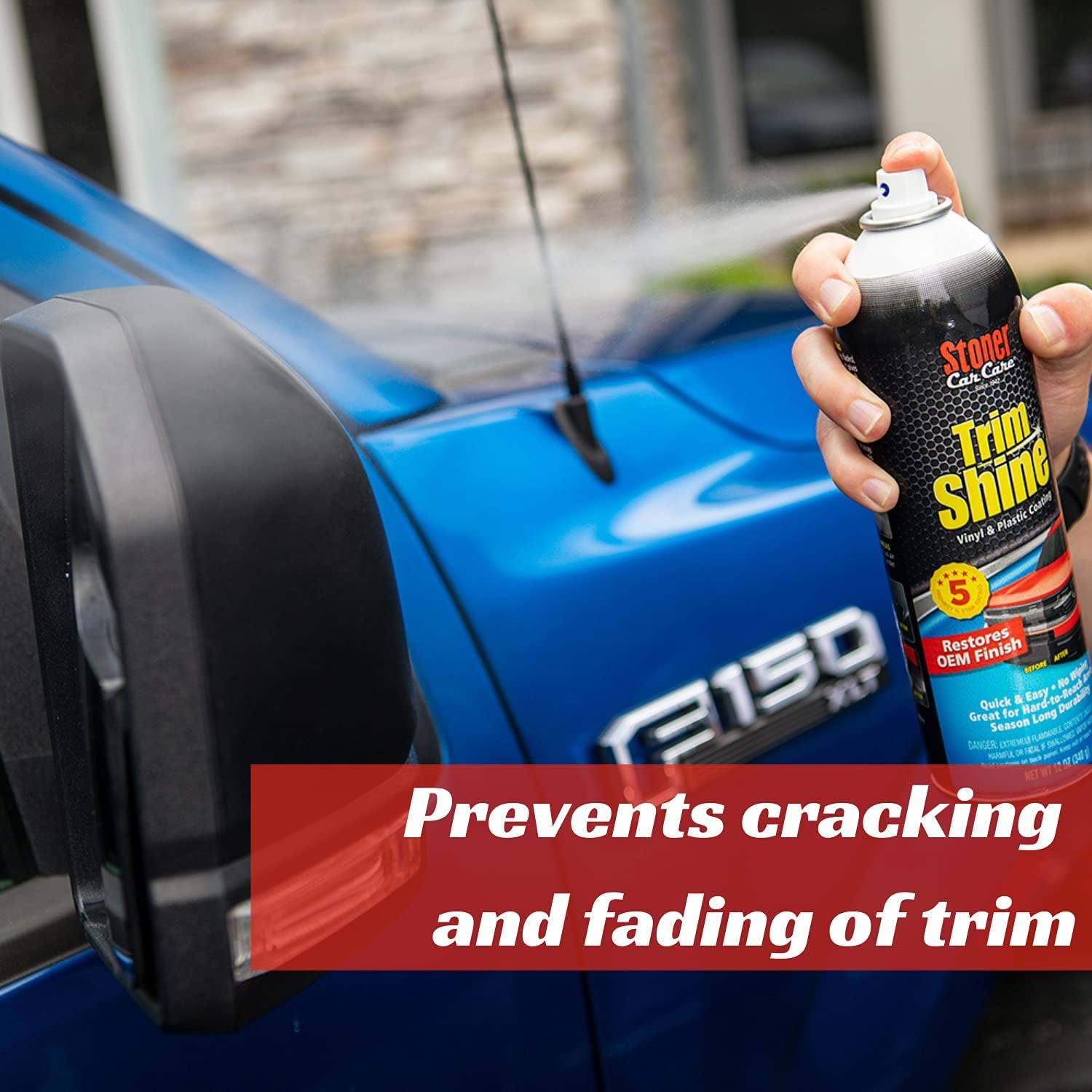 91034-12PK Trim Shine – Vinyl and Plastic Protectant Coating for Interior & Exterior Car Detailing – Restores OEM Color, Adds Shine, UV & Water Protection – 12 Oz, Pack of 12
